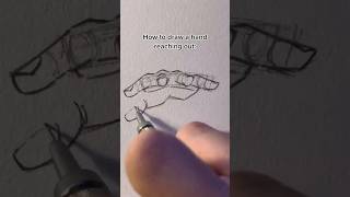 how to draw a hand reaching out [upl. by Godfry]