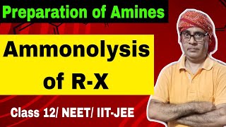 Preparation of Amines 04  Ammonolysis of Alkyl Halide  Class 12 NEET IITJEE [upl. by Willdon694]