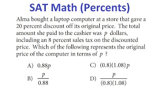 SAT Math Percents [upl. by Barsky]