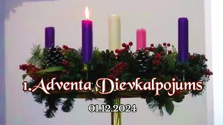 1st Advent Worship l 1Adventa Dievkalpojums l 2024 [upl. by Eisak642]