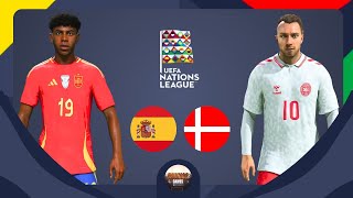 Espanha X Dinamarca  UEFA Nations League  4K  PS5™ [upl. by Aidekal]