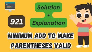 LeetCode 921  Minimum Add to Make Parentheses Valid  Efficient and Optimised Solution in C [upl. by O'Dell276]