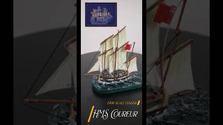 Hms Coureur lugger 1700 scale ship for blackseas miniature games [upl. by Imim]