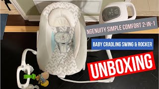 Ingenuity Simple Comfort 2in1 Baby Cradling Swing amp Rocker  Unboxing amp InstallationAssemble [upl. by Benton]