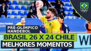 BRASIL 26 X 24 CHILE Melhores momentos da classificação do handebol masculino para Tóquio 2020 [upl. by Phalan148]