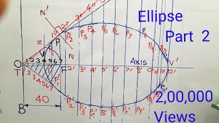 ENGINEERING GRAPHICS in Tamil  Ellipse Part 2  Anna University Syllabus [upl. by Tiebold190]