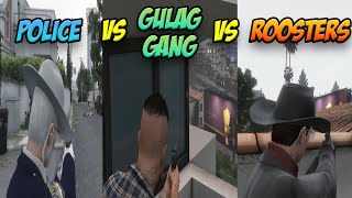 Multi POV GULAG GANG vs ROOSTERS vs PD in Massive Tsunami Shootout  NoPixel GTA RP [upl. by Easlehc]