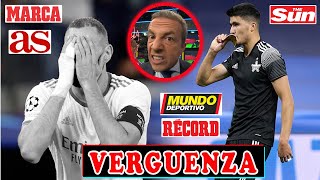 VERGUENZA PRENSA MUNDIAL EXPLOTA por DERROTA del REAL MADRID vs SHERIFF TIRASPOL 12 en CHAMPIONS [upl. by Koball]