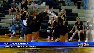 Lathrop High School volleyballs season ends with loss to Adrian in Class 2 Sectionals [upl. by Otreblaug]