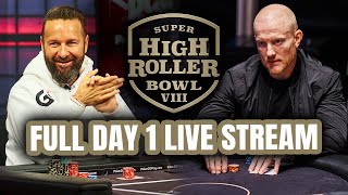 Super High Roller Bowl VIII  300000 BuyIn Main Event  Day 1 Live Stream with Negreanu amp Koon [upl. by Slaby]