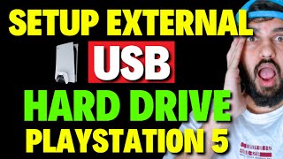 How To Setup External USB Hard Drive On PS5 [upl. by Hilleary]