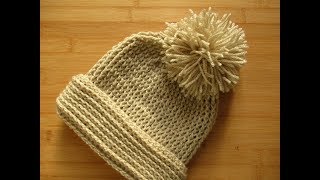 Crochet Baby hat Toddler 1218 months Easy beanie hat tutorial  Designed by Happy Crochet Club [upl. by Audly341]