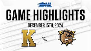 OHL Highlights Kingston Frontenacs  Brantford Bulldogs Dec 15 2024 [upl. by Hootman963]