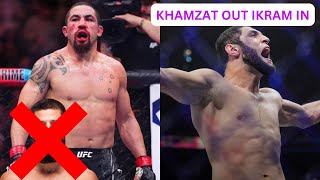 BREAKING Khamzat Chimaev Pulls Out Ikram Aliskerov Vs Robert Whittaker New Main Even [upl. by Anined]