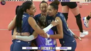 MELHORES MOMENTOS BARUERI X PINHEROS  CAMPEONATO PAULISTA DE VOLEI FEMININO 2024 [upl. by Razatlab]