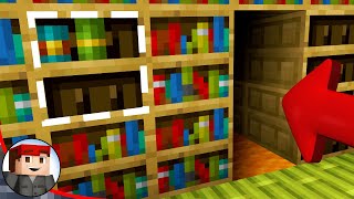 EASY Chiseled Bookshelf Secret Door in Minecraft [upl. by Fellows]