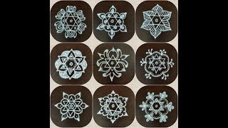 DAILY KOLAM DESIGNS WITH 5 X 3 DOTSSimple rangoliDesigns with dots5 x 3 dots mugguluEasy rangoli [upl. by Sivra]