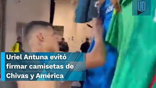 Uriel Antuna se negó a firmar playeras de Chivas y América en el amistoso de la Selección Mexican [upl. by Gilus663]