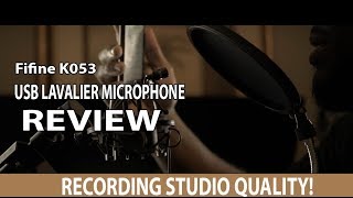 Lavalier microphone with music studio quality  Fifine K053 review [upl. by Ecined]