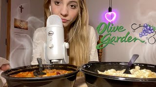 ASMR Eating Olive Garden Pasta [upl. by Seton252]