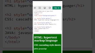 HTMLCSS amp JAVA stand forcodingcodinglover trending shotfeed shortvideo learning [upl. by Delgado]