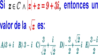 números complejos  problema resuelto nivel UNI  examen de ingreso a la universidad [upl. by Lamraj]