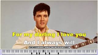 Elvis Presley quotLove me tenderquot karaoke songs online with lyrics [upl. by Noteek]