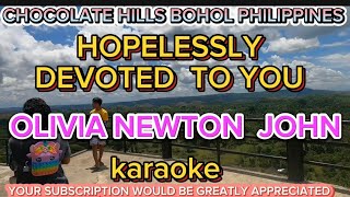 HOPELESSLY DEVOTED TO YOU  OLIVIA NEWTON JOHN KARAOKE [upl. by Bultman331]