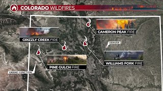 Several wildfires burning across Colorado Friday [upl. by Ragas9]