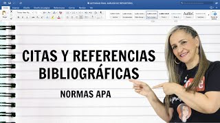 CITAS Y REFERENCIAS BIBLIOGRÁFICAS NORMAS APA ✅ [upl. by Ynes]