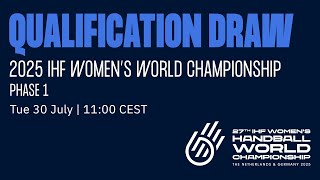 2025 IHF World Womens Handball Championship DRAW  Qualification Phase 1 [upl. by Mafalda529]