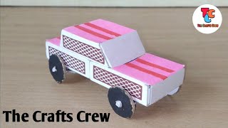 matchbox car  How to Make a Toy Car at Home Easy  The Crafts Crew [upl. by Teresa]