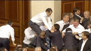 Ukraine nouvelles bagarres au parlement [upl. by Fara]