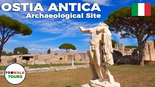 Ostia Antica  Ancient Roman Ruins  4K Walking Tour 60fps with Captions [upl. by Josefa984]