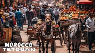 Tetouan Morocco  Walking Tour Of OLD TOWNMEDINA 4K HDR [upl. by Atirahc]