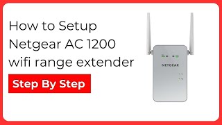 How to Setup Netgear AC1200 WiFi Range Extender [upl. by Annibo]