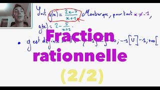 2nde Fraction rationnelle 22 [upl. by Eiramasil660]