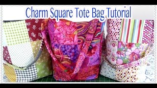 Tote Bag Tutorial EASY Charm Square Tote Bag Tutorial [upl. by Ertemed]