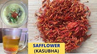 SAFFLOWER –Carthamus tinctorius  HEALTH BENEFITS OF SAFFLOWER OR KASUBHA Tagalog  Safflower tea [upl. by Asfah544]