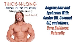 Regrow Hair and Eyebrows With Castor Oil Coconut Oil Cure Baldness Naturally [upl. by Arri]