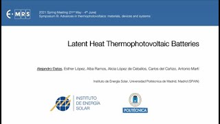 Latent Heat Thermophotovoltaic Batteries [upl. by Onateag906]