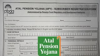 How to Fill Atal Pension Yojana Form in 2024 [upl. by Spohr]