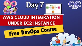 AWS Cloud Integration under Ec2 instance  Free DevOps Course  Free AWS Course online  CYCSOFT [upl. by Sassan]