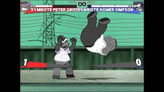 SYMBIOTE PETER GRIFFIN VS SYMBIOTE HOMER SIMPSON  EPIC BATTLE [upl. by Dnomder841]