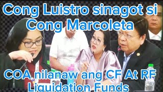 Rep Jinky Luistro nilinaw sa COA Deference ng ConFunds At RegFunds Liquidation funds [upl. by Aivata501]