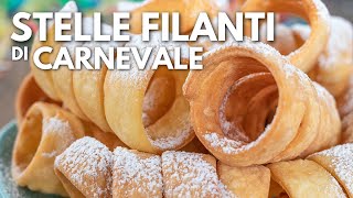 STELLE FILANTI DOLCI DI CARNEVALE Ricetta Facile  Fatto in Casa da Benedetta [upl. by Tamer515]