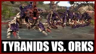 Tyranids vs Orks  Feeding Grounds Siege  40K Battlesector  Company Captain Difficulty [upl. by Lenka]