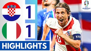 Croatia vs Italy11 Euro 2024 All GOALS amp Extended HIGHLIGHTS  UEFA EURO 2024 [upl. by Halludba]