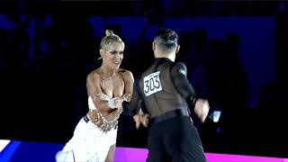 Marius Andrei Balan amp Khrystyna Moshenska  2023 WDSF GrandSlam Latin Wuxi Jive [upl. by Nailluj]