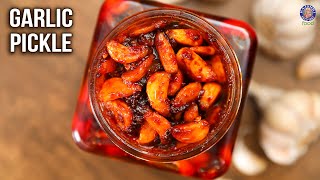 Garlic Pickle Recipe  Tasty Garlic Achaar  Pickle Storage Ideas  Best Sides For Indian Meals [upl. by Yarb]